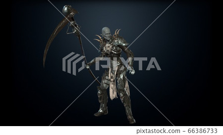 Necromancer, render 3D model on the background 66386733
