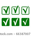 vector tick signs set on white background 66387007