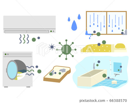 Rainy season _ Moldy air conditioners and baths 66388570