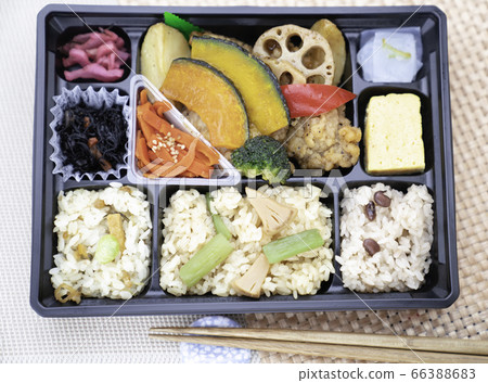 Lunch with black vinegar chicken vegetables 66388683