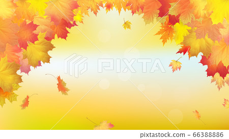 Falling golden autumn maple leaves. Vector - Stock Illustration ...