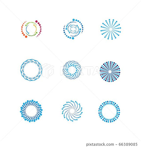 halftone circle dots vector illustration 66389085