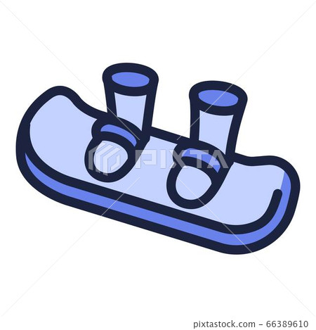 Snowboard equipment icon, outline style Snowboard equipment icon, outline style 66389610