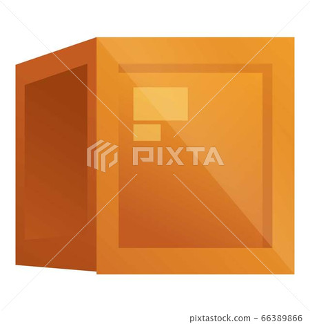 Cube parcel box icon, cartoon style 66389866