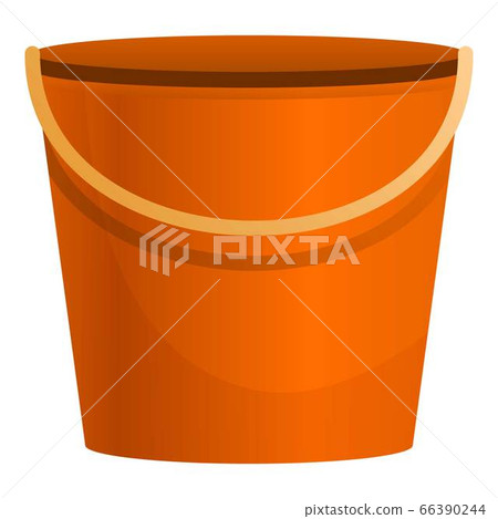 Plastic bucket icon, cartoon style 66390244