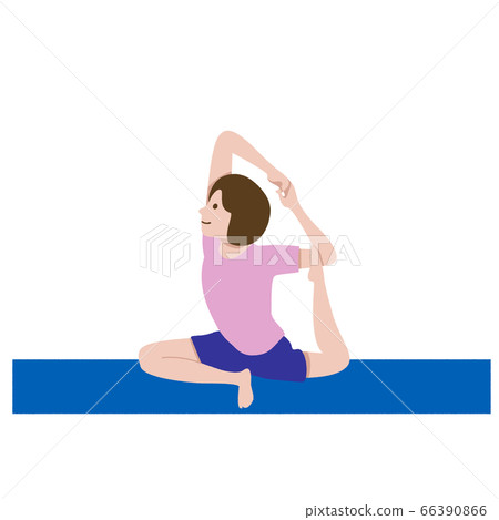 Yoga pigeon pose illustration 66390866