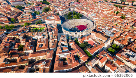 Verona Arena aerial panoramic view Verona Arena aerial panoramic view 66392006