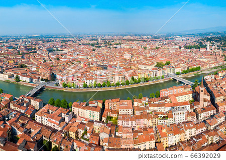 Verona aerial panoramic view, Italy Verona aerial panoramic view, Italy 66392029