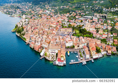 Malcesine aerial panoramic view, Italy Malcesine aerial panoramic view, Italy 66392091