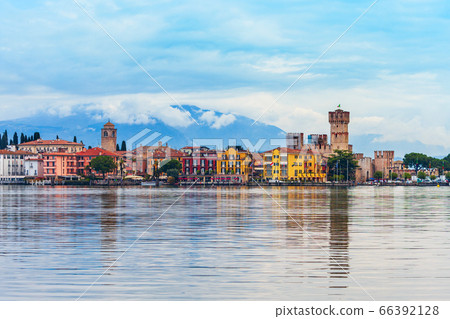 Scaligero Castle aerial view, Sirmione Scaligero Castle aerial view, Sirmione 66392128