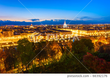Turin city aerial vew, northern Italy Turin city aerial vew, northern Italy 66392176