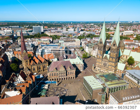 Bremen old town aerial view Bremen old town aerial view 66392307