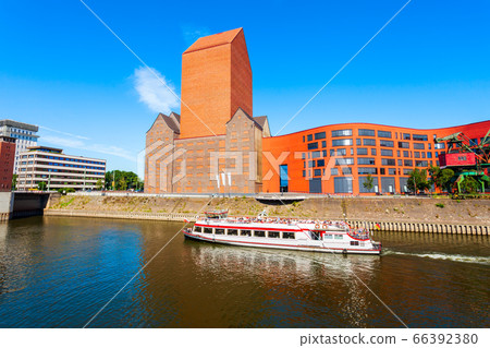 Duisburg city skyline in Germany 66392380