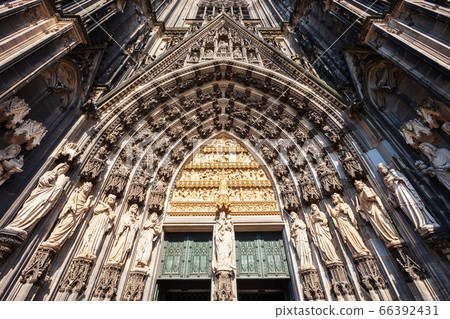 Cologne Cathedral facade details, Germany Cologne Cathedral facade details, Germany 66392431