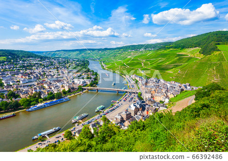 Bernkastel Kues aerial view, Germany. Bernkastel Kues aerial view, Germany. 66392486