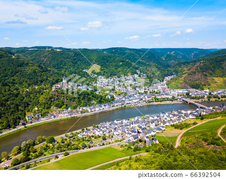 Cochem town aerial view, Germany 66392504