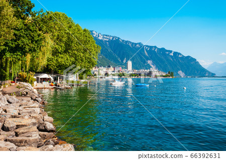 Montreux town on Lake Geneva Montreux town on Lake Geneva 66392631