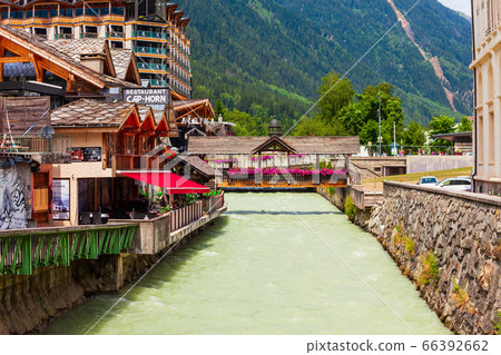 Chamonix Mont Blanc town, France Chamonix Mont Blanc town, France 66392662