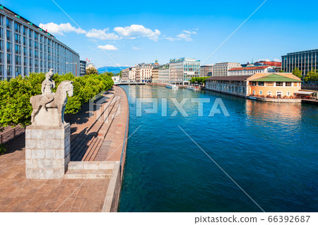 Geneva panoramic view in Switzerland 66392687