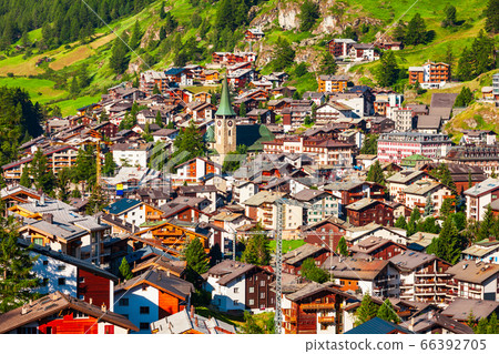 Traditional houses in Zermatt, Switzerland 66392705