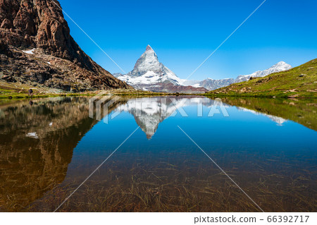 Riffelsee lake and Matterhorn, Switzerland Riffelsee lake and Matterhorn, Switzerland 66392717