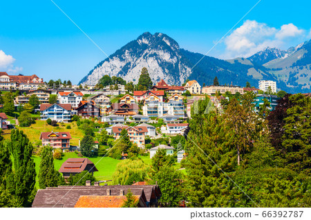 Spiez town panoramic view, Switzerland 66392787