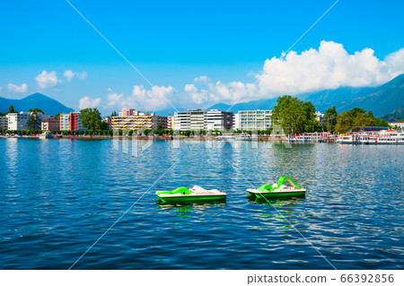 Locarno port with boats, Switzerland 66392856