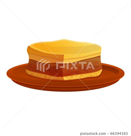 Greek cheesecake icon, cartoon style Greek cheesecake icon, cartoon style 66394383