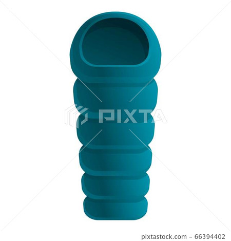 Blue sleeping bag icon, cartoon style 66394402