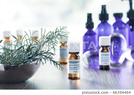 以海滴迷迭香為中心的香薰精油 以海滴迷迭香為中心的香薰精油 66394464