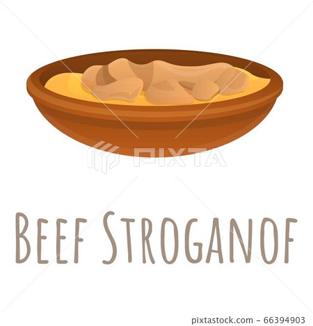 Beef stroganof icon, cartoon style 66394903