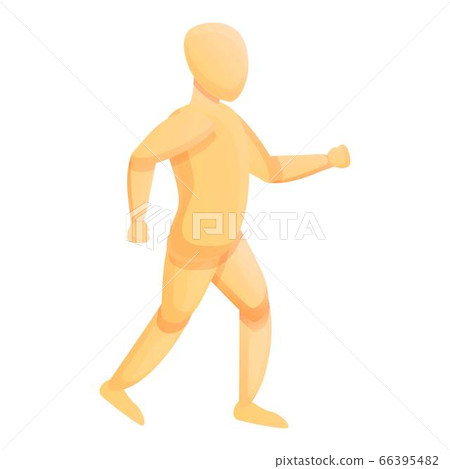 Running kid mannequin icon, cartoon style 66395482