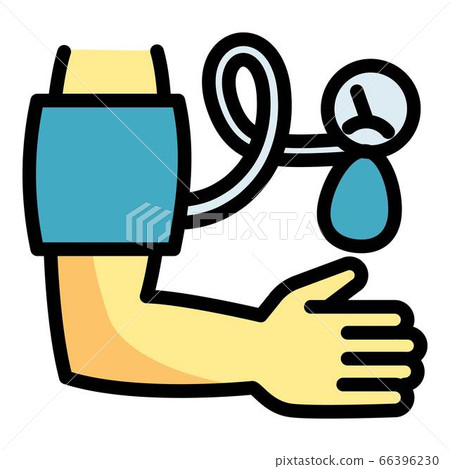Heart rate measurement icon, outline style Heart rate measurement icon, outline style 66396230