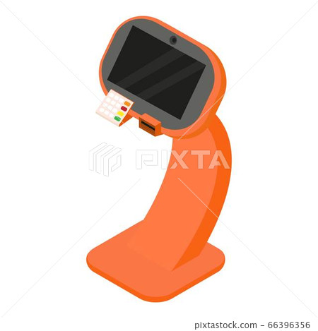 Payment kiosk icon, isometric style 66396356