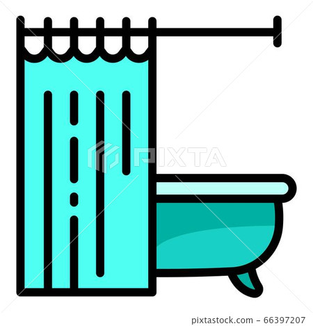 Vintage bathtub icon, outline style Vintage bathtub icon, outline style 66397207