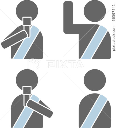 Icon of the candidate who gives a speech with a microphone or raises his hand to support the election campaign 66397341