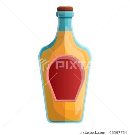 Rum bottle icon, cartoon style Rum bottle icon, cartoon style 66397764