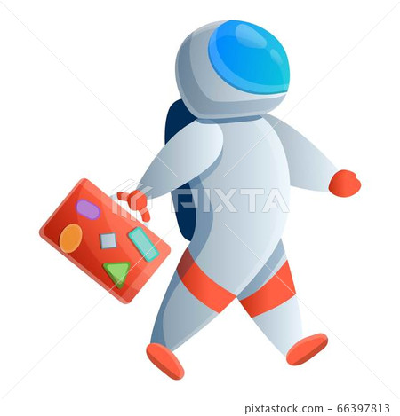 Travel bag astronaut icon, cartoon style Travel bag astronaut icon, cartoon style 66397813