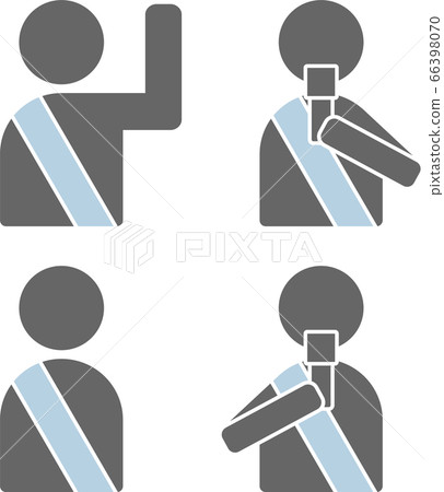 Icon of the candidate who gives a speech with a microphone or raises his hand to support the election campaign 66398070