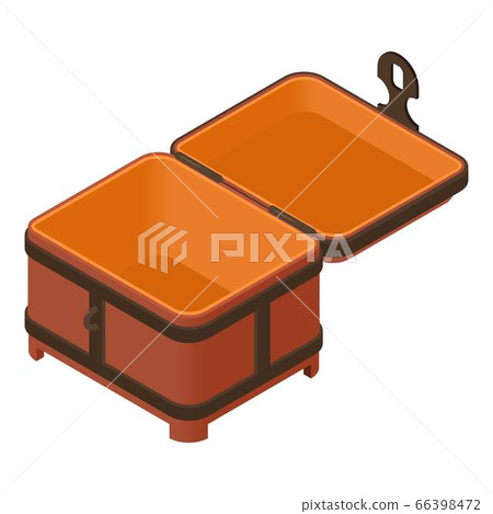 Empty dower chest icon, isometric style Empty dower chest icon, isometric style 66398472