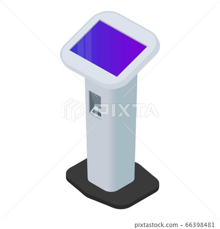 Kiosk stand icon, isometric style 66398481