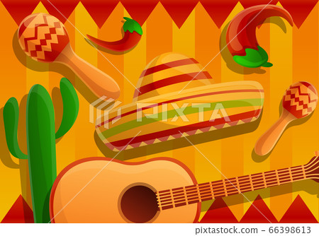 Mexican fiesta concept banner, cartoon style Mexican fiesta concept banner, cartoon style 66398613