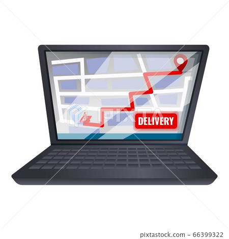 Online food delivery icon, cartoon style Online food delivery icon, cartoon style 66399322