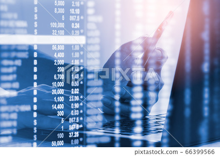 Stock market or forex trading graph and Stock market or forex trading graph and 66399566