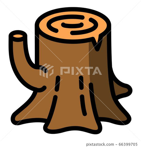 Stump icon, outline style Stump icon, outline style 66399705