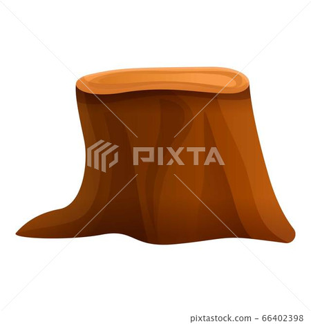 Forest tree stump icon, cartoon style - Stock Illustration [66402398 ...