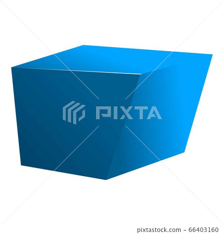 Blue cube icon, cartoon style Blue cube icon, cartoon style 66403160