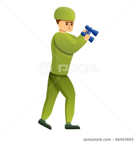 Soldier binocular icon, cartoon style Soldier binocular icon, cartoon style 66403665