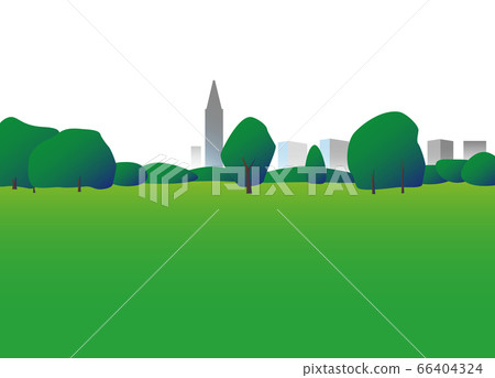 公園樹木和草廣場的插圖 公園樹木和草廣場的插圖 66404324