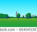 公園樹木和草廣場的插圖 66404330